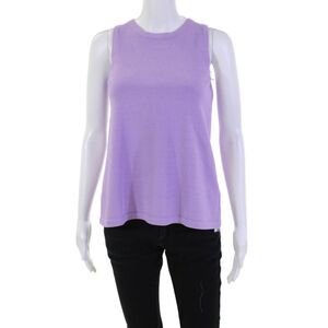 Billie Womens Crew Neck Sleeveless Shell Tank Top Lilac Size XS